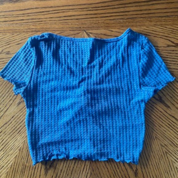 Blue Crop Top - Picture 4 of 5